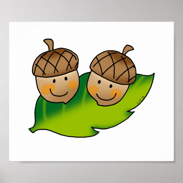 cute acorns poster (Front)