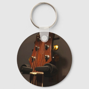 Cute Acoustic Guitar Key Ring