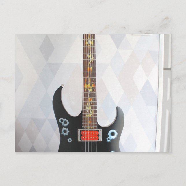 Cute Acoustic Guitar Postcard (Front)