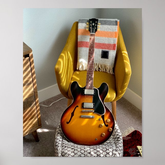 Cute Acoustic Guitar Poster (Front)