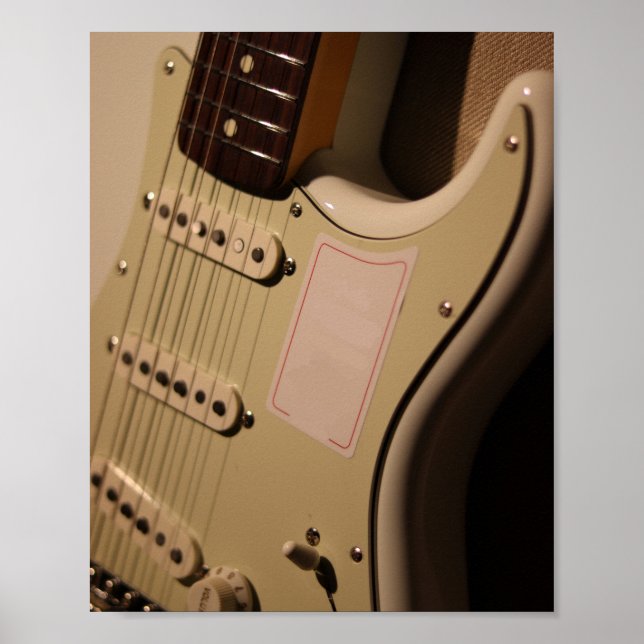 Cute Acoustic Guitar Poster (Front)