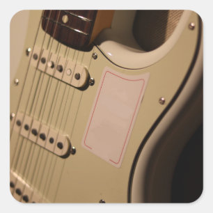 Cute Acoustic Guitar Square Sticker