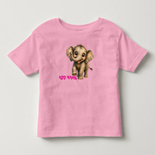 Cute Active Baby Animal collection- Elephant Toddler T-Shirt