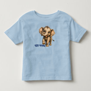 Cute Active Baby Animal collection- Elephant Toddler T-Shirt