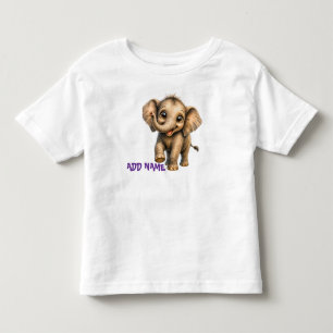 Cute Active Baby Animal collection- Elephant Toddler T-Shirt