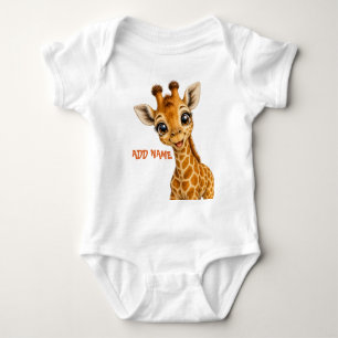 Cute Active Baby Animal Collection Giraffe Bodysuit