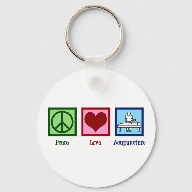 Cute Acupuncture Key Ring (Front)