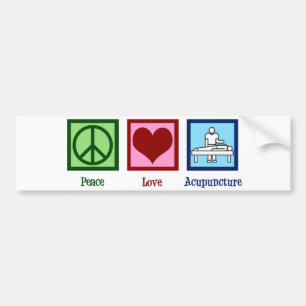 Cute Acupuncturist Peace Love Acupuncture Bumper Sticker