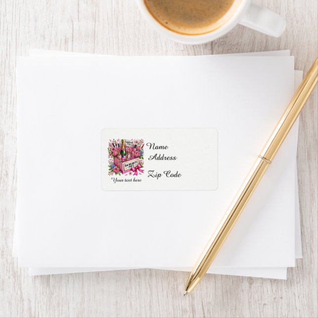 Cute add name Bachelorette party  Label (Insitu)