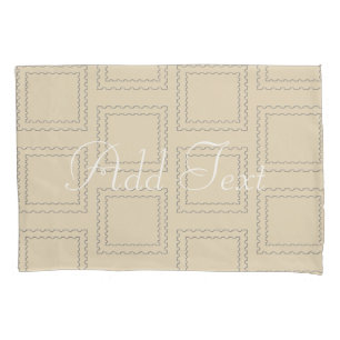 Cute Add Photo Framed Beige Pillow Case