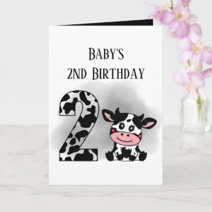 cute add sentiment baby's second Birthday Card