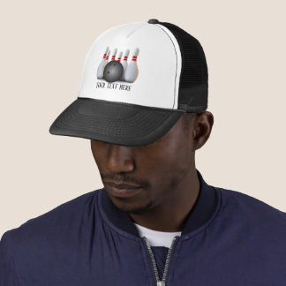 cute add text bowling lovers Trucker Hat