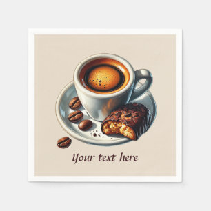 Cute add your text coffee napkin