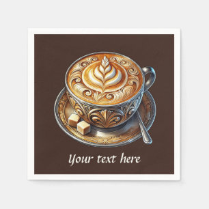 Cute add your text coffee  napkin
