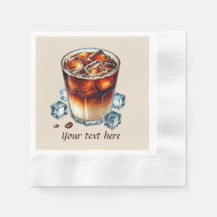Cute add your text coffee napkin
