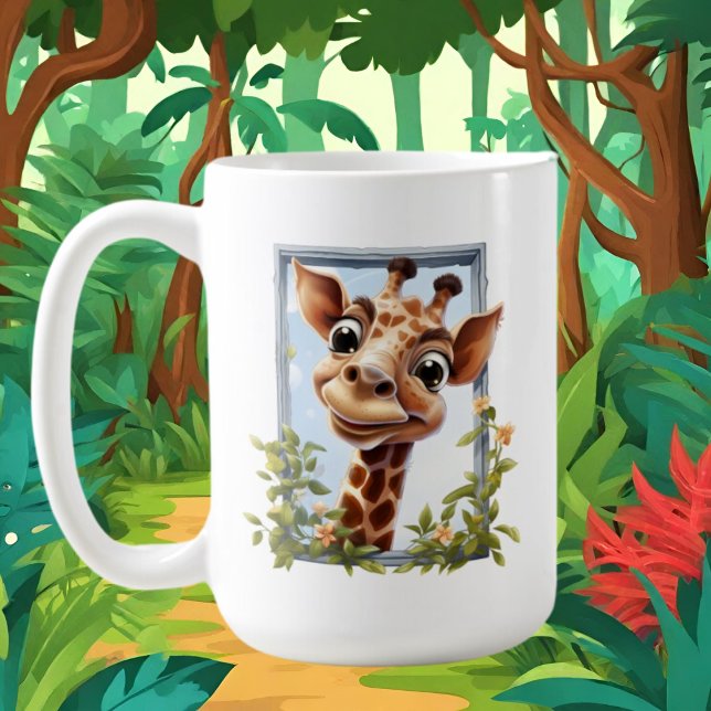 cute addicted giraffes jungle animal coffee mug (Creator Uploaded)