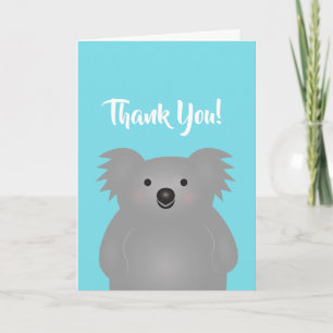 Cute Adorable Australian Koala Bear Thank You Card