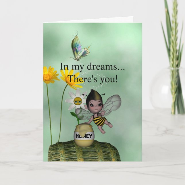 Cute Adorable Baby Bumble Bee Honey Card (Front)