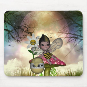 Cute Adorable Baby Bumble Bee Honey Mouse Pad