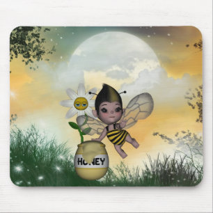 Cute Adorable Baby Bumble Bee Honey Mouse Pad