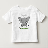 Cute adorable baby elephant cartoon illustration