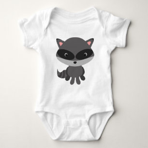 Cute, adorable baby racoon bodysuit