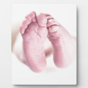 Cute Adorable Baby Shower Crib Nursery Footprints Plaque