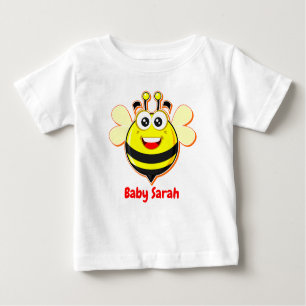 Cute Adorable Bee and Seal Cub Graphic Baby T-Shirt