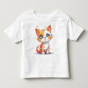 Cute Adorable Brown Cat Toddler T-Shirt