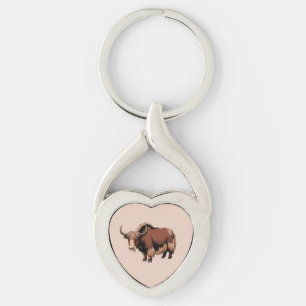 Cute & adorable brown Yak Key Ring