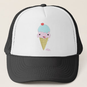 Cute adorable cartoon ice cream s design trucker hat