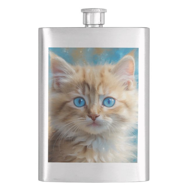 Cute Adorable Cat-37823 Hip Flask (Front)