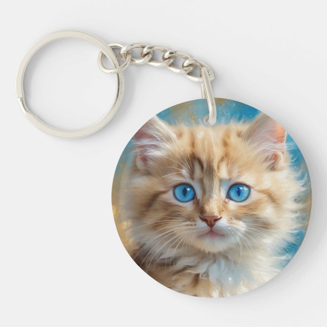 Cute Adorable Cat-37823 Key Ring (Front)