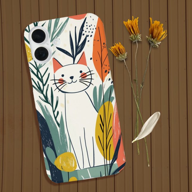 Cute Adorable Cat Illustration Case-Mate iPhone Case (Creator Uploaded)