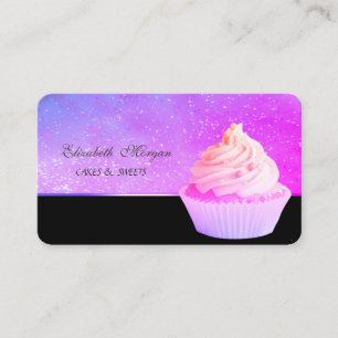Cute Adorable Chic Cupcake Bakery  Business Card