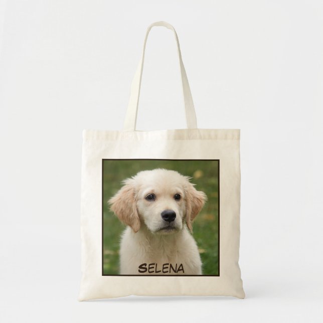 Cute Adorable Close-up Dog Print Tote Bag (Front)