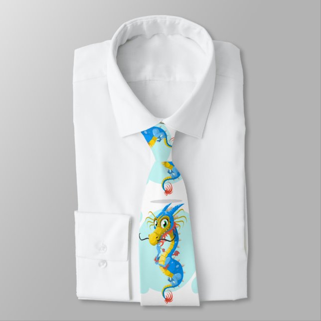 Cute, adorable dragon monster tie (Tied)