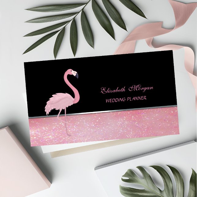 Cute Adorable  Elegant ,Pink Flamingo Business Card (Creator Uploaded)