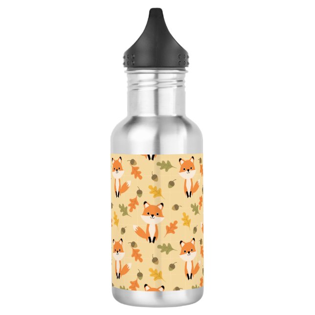 Cute-Adorable Fox Pattern 532 Ml Water Bottle (Left)