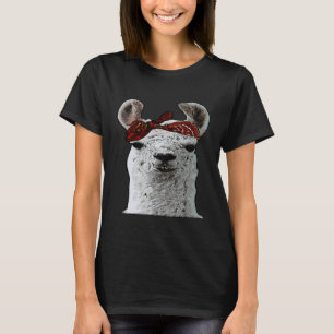 Cute Adorable Gangster Bandanna Llama Thug Lama T-Shirt