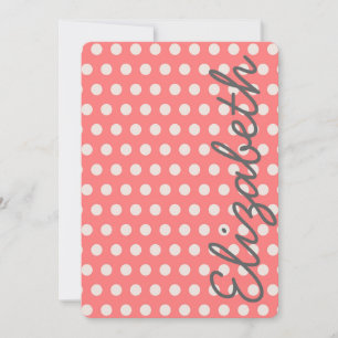 Cute adorable girly bubble gum pink polka dots