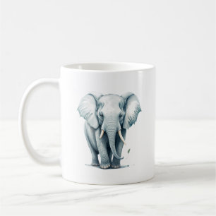 Cute Adorable Grey Elephant Kitchen Coffee Mug
