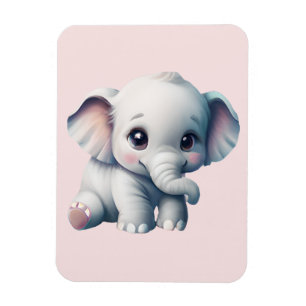 Cute Adorable Kawaii Baby Elephant Magnet