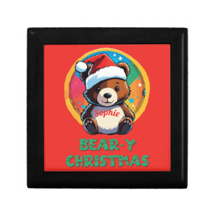 Cute Adorable Kawaii Chibi Bear-y Christmas Bear Gift Box