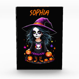 Cute Adorable Kawaii Halloween Witch Photo Block