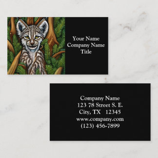 Cute Adorable Little Lynx Kitten Business Card