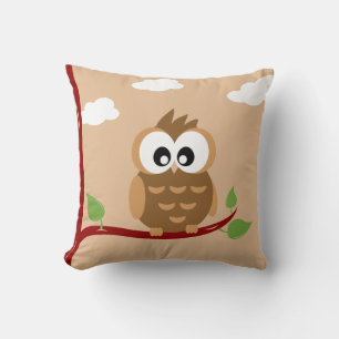 Cute Adorable Little Owl Bird Cushion