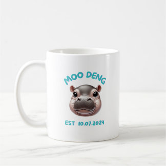Cute Adorable Moo Deng Baby Pygmy Hippo Coffee Mug