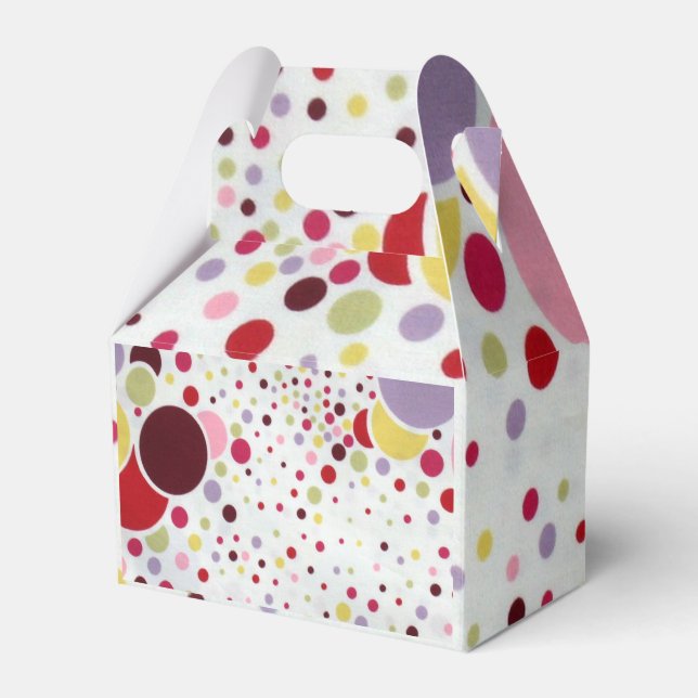 cute adorable polka dots favour box (Front Side)