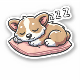 Cute Adorable Sleeping Animal Lovers Welsh Corgi P